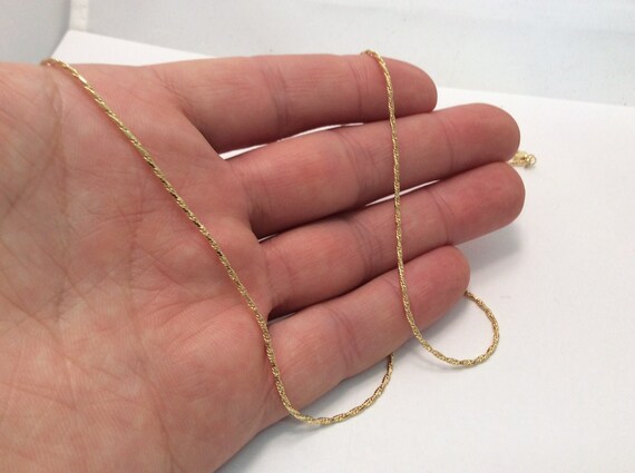 Collana Con Catena Intrecciata Scintillante Singapore Da 0,80 Mm - Foto 8