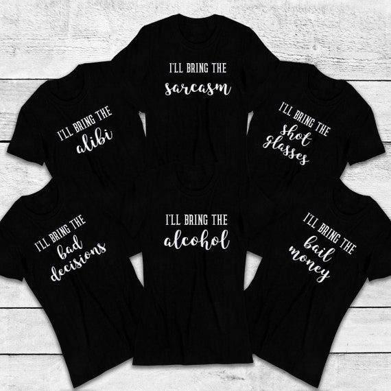 I'll Bring the Alcohol Bad Decisions Glitter Short Sleeve | Etsy