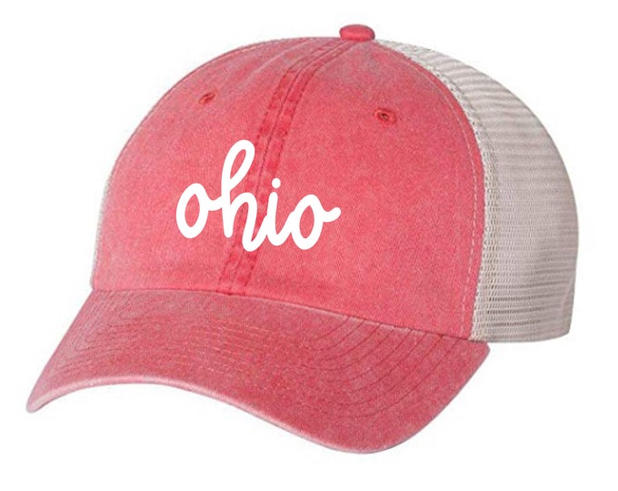 Ohio State Trucker Hats Ohio Baseball Caps State of Ohio - Etsy