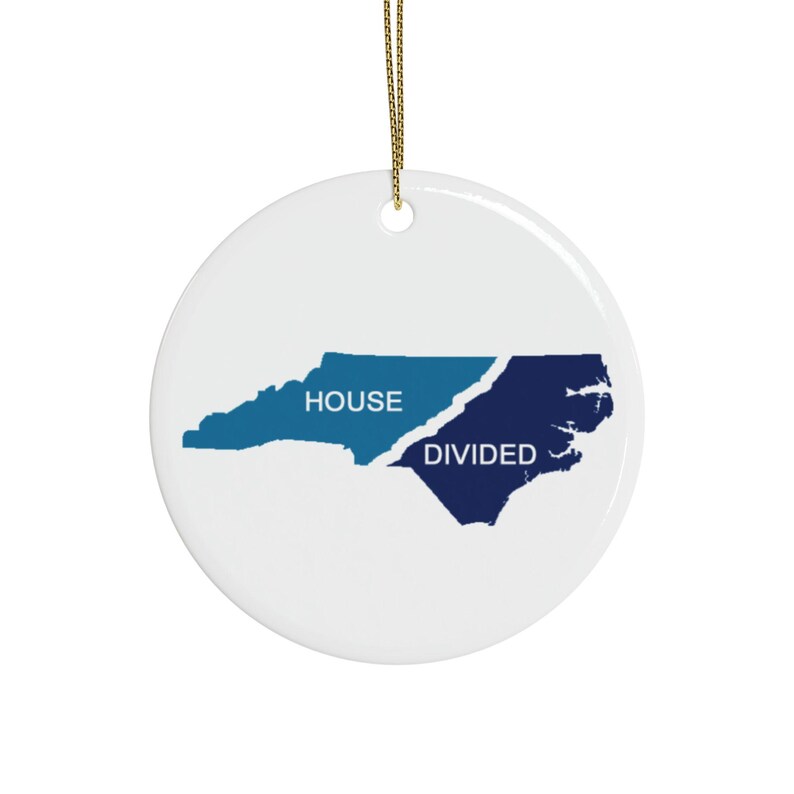 North Carolina House Divided Ceramic Ornament College Football