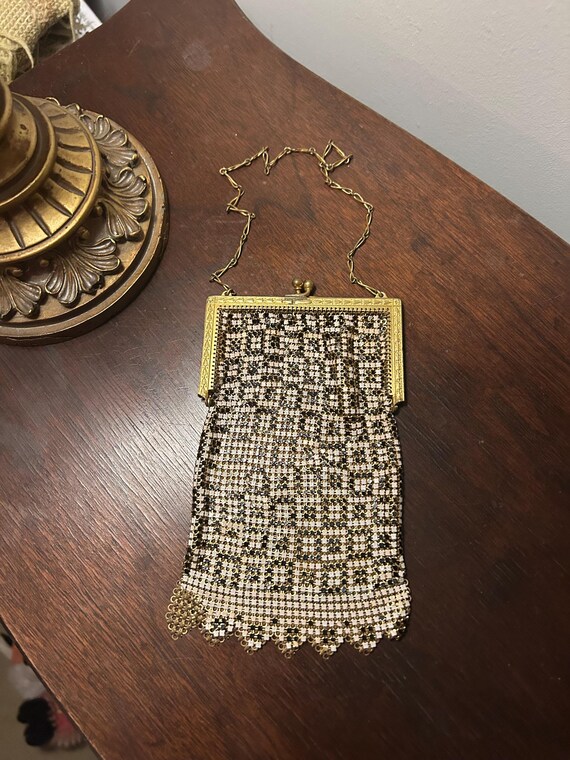 Flapper Style Whiting & Davis Enameled Mesh Purse - image 5