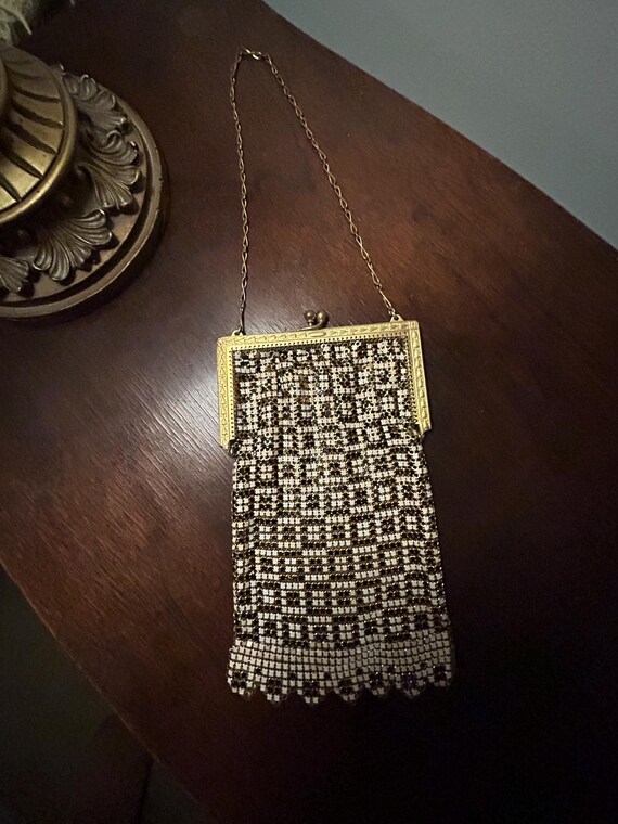Flapper Style Whiting & Davis Enameled Mesh Purse - image 6