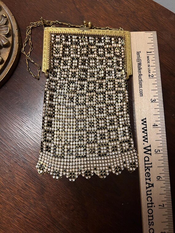 Flapper Style Whiting & Davis Enameled Mesh Purse - image 2