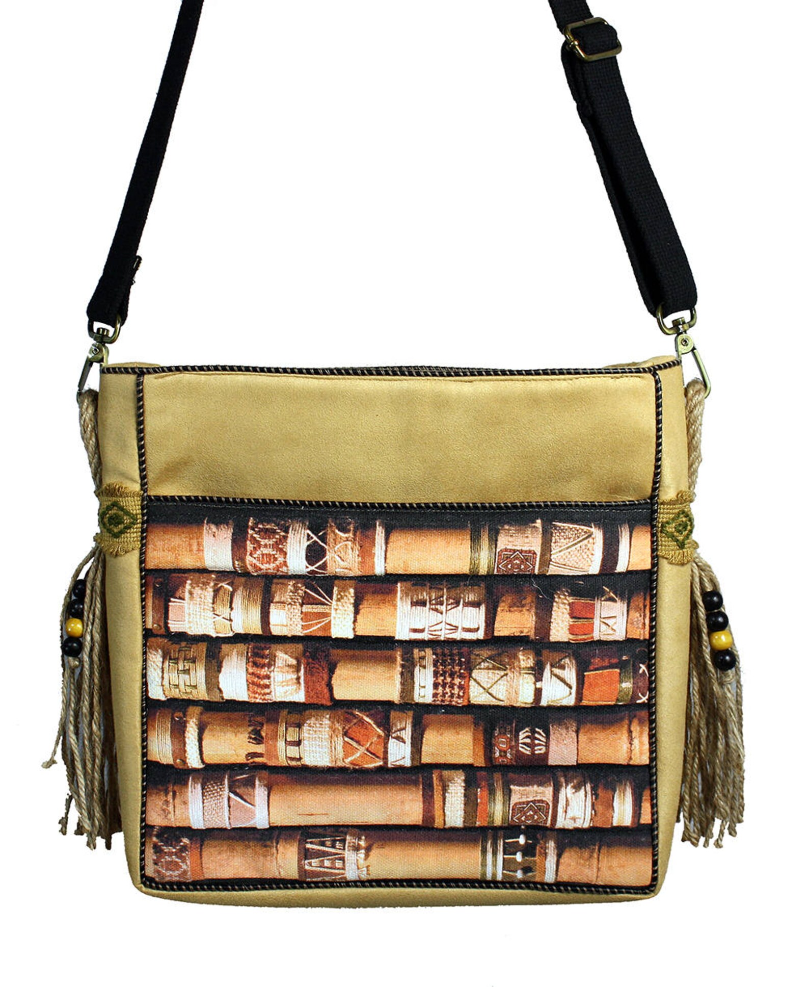 Boho crossbody bag Yellow ethnic bamboo bag Bohemian bag Etsy