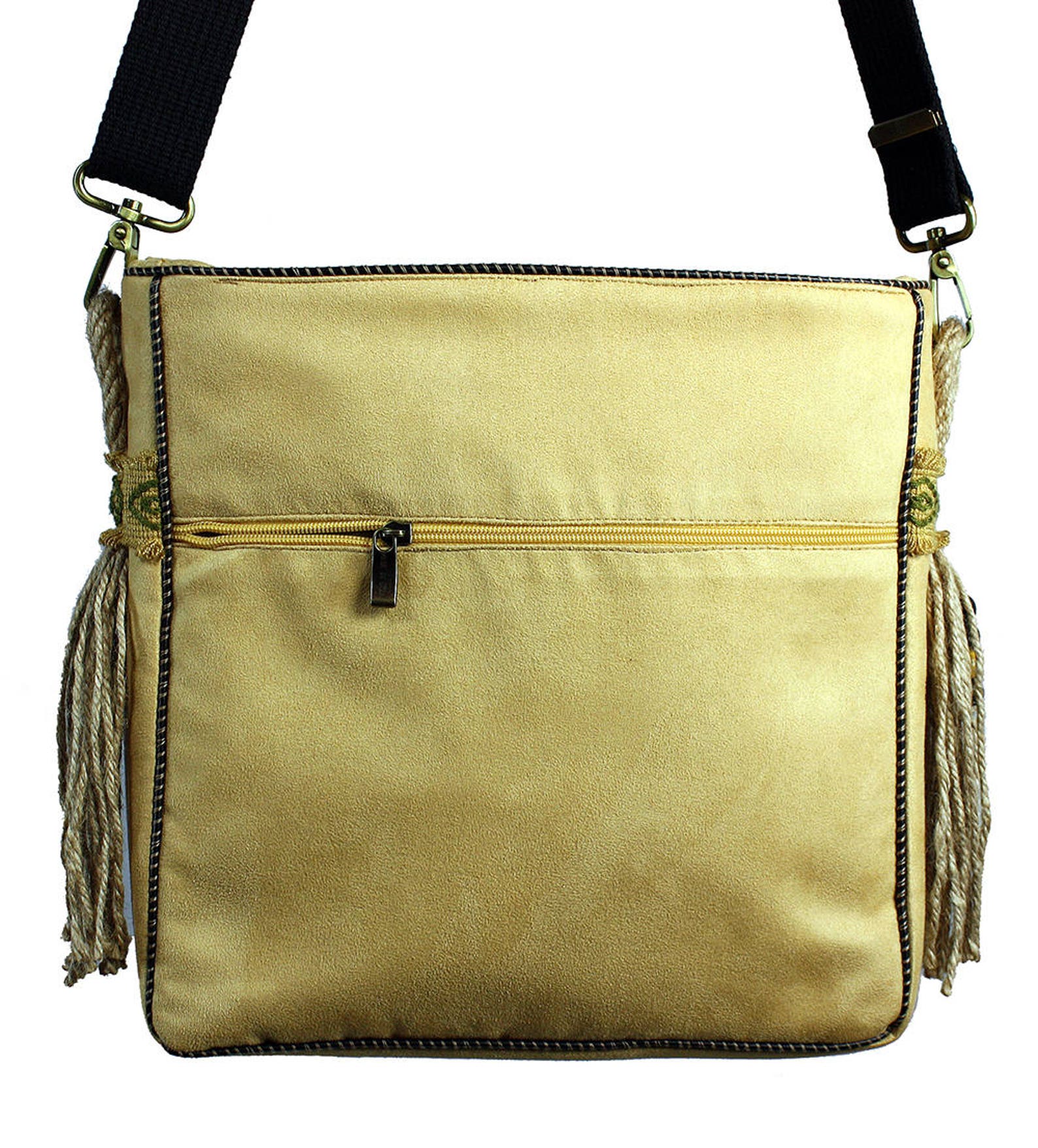 Boho crossbody bag Yellow ethnic bamboo bag Bohemian bag Etsy