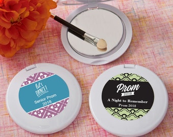 50 Personalized Prom Collection Mirror Compact Favors - Set of 50