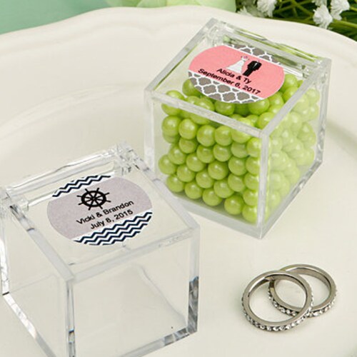 50 Personalized Clear Plastic Champagne Bottle Box Set of 50 Etsy