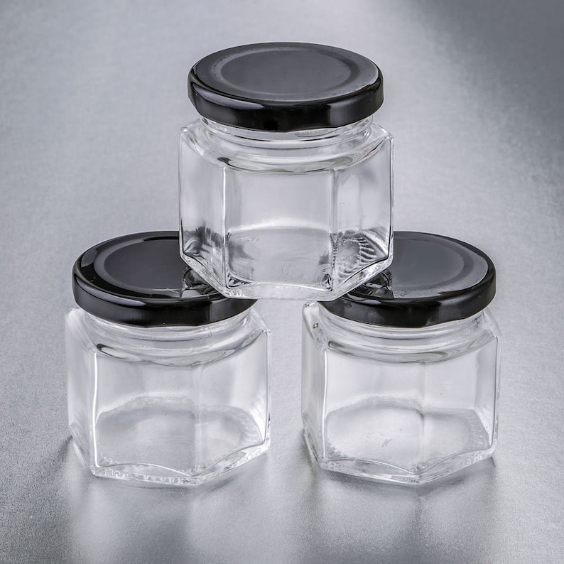 75 Perfectly Plain Small Hex Jar Set of 75