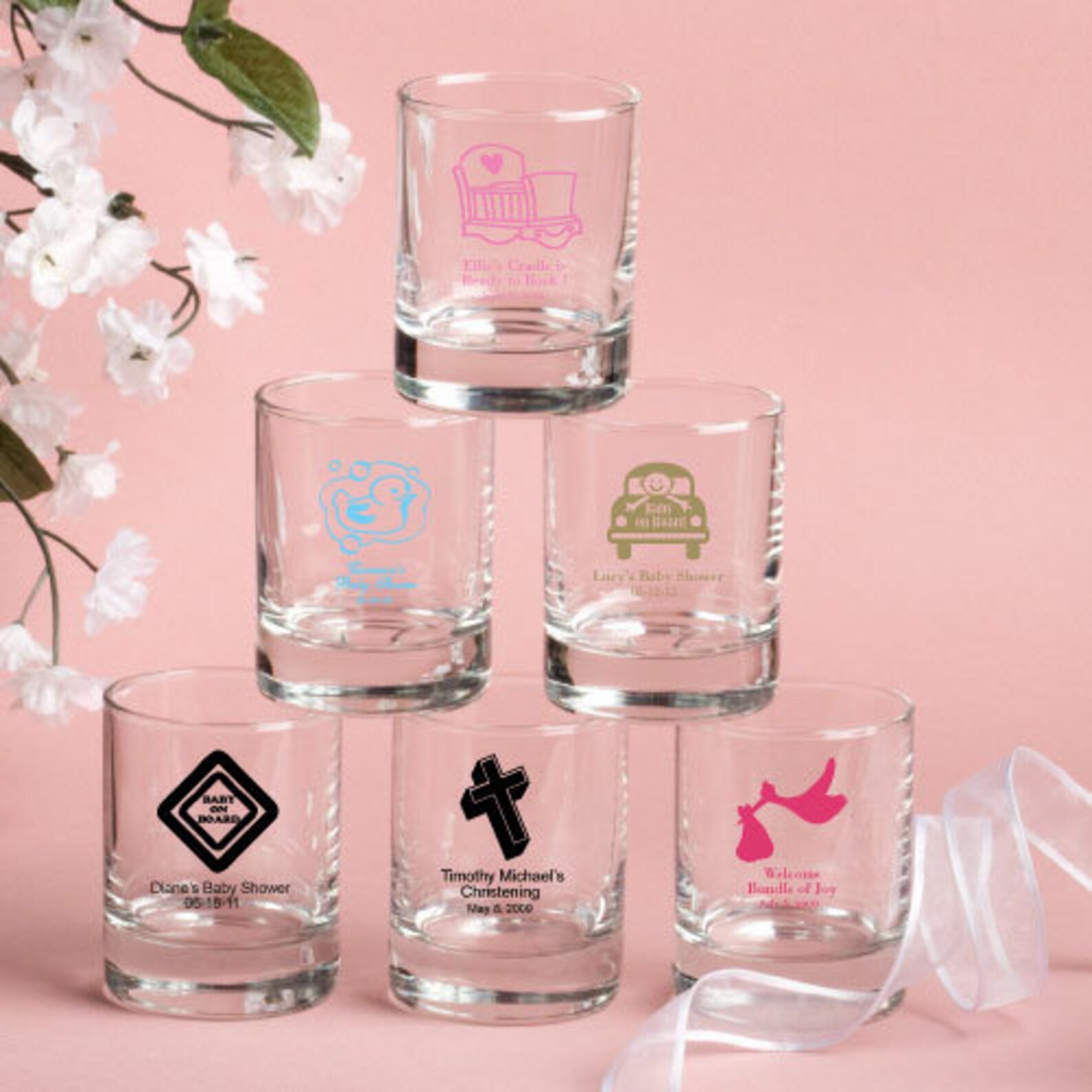 50 Personalized Wedding Shot Glass / Votive Candle Holder Etsy