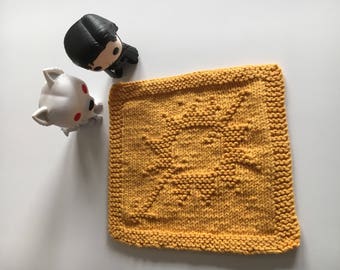 PDF Pattern: Game of Thrones House Martell Sigil Dishcloth/Washcloth