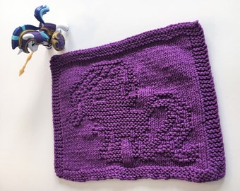 PDF Pattern: My Little Pony Dishcloth/Washcloth - Dark Pony