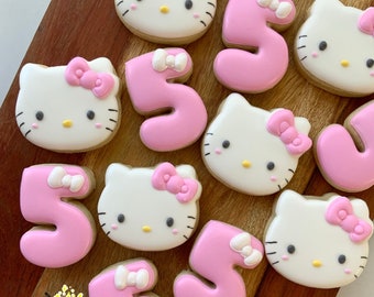 Hello kitty birthday sugar cookies