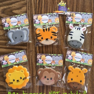 2 dozen Safari theme cookies baby shower safari cookies sugar cookies safari birthday cookies image 2