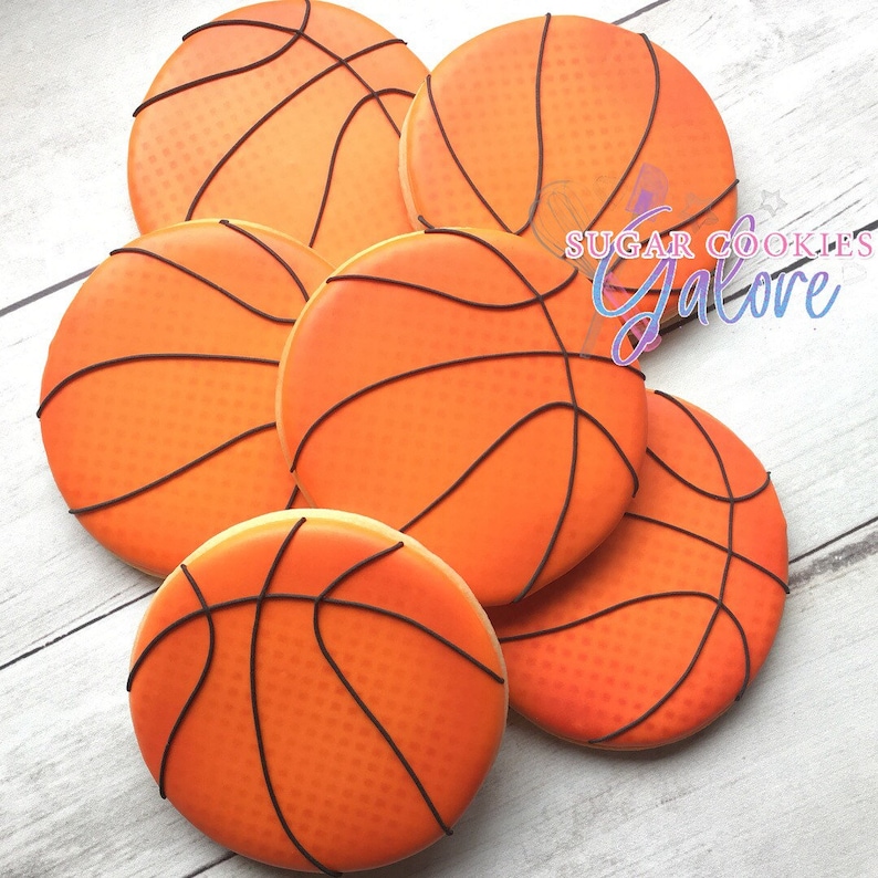 2 dozen Basketball Birthday Decorated Sugar Cookies athlete Etsy