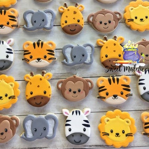 2 dozen Safari theme cookies baby shower safari cookies sugar cookies safari birthday cookies image 1