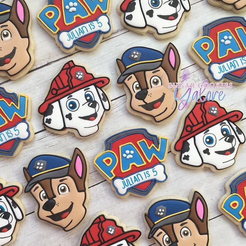 paw patrol sugar paste figures