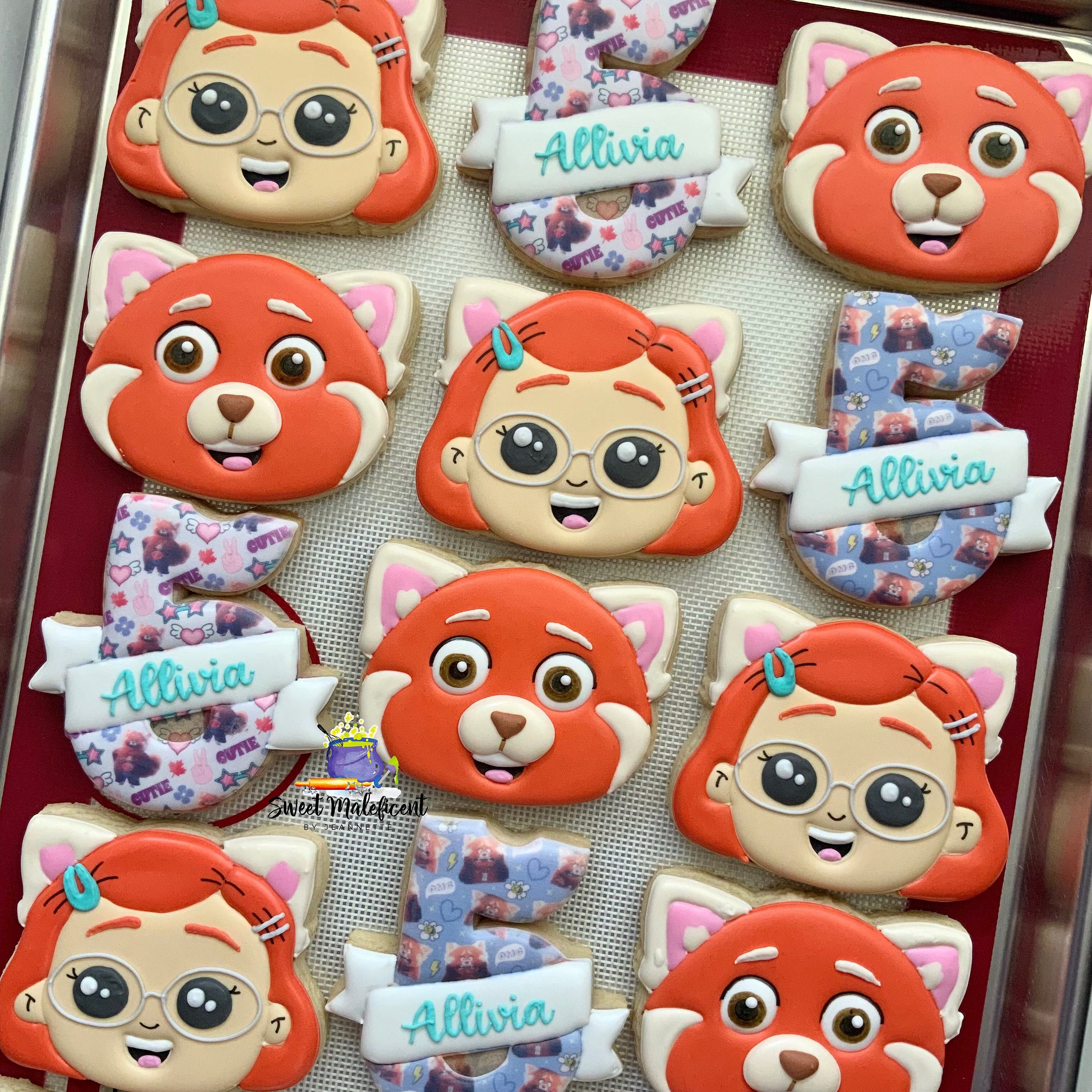 1 Dozen Turning Red Inspired Cookies Red Panda - Etsy