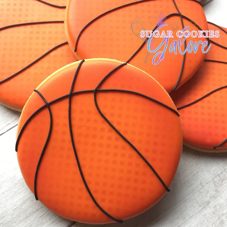 2 dozen Basketball Birthday Decorated Sugar Cookies athlete Etsy