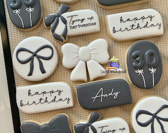2 dozen 30th birthday cookies