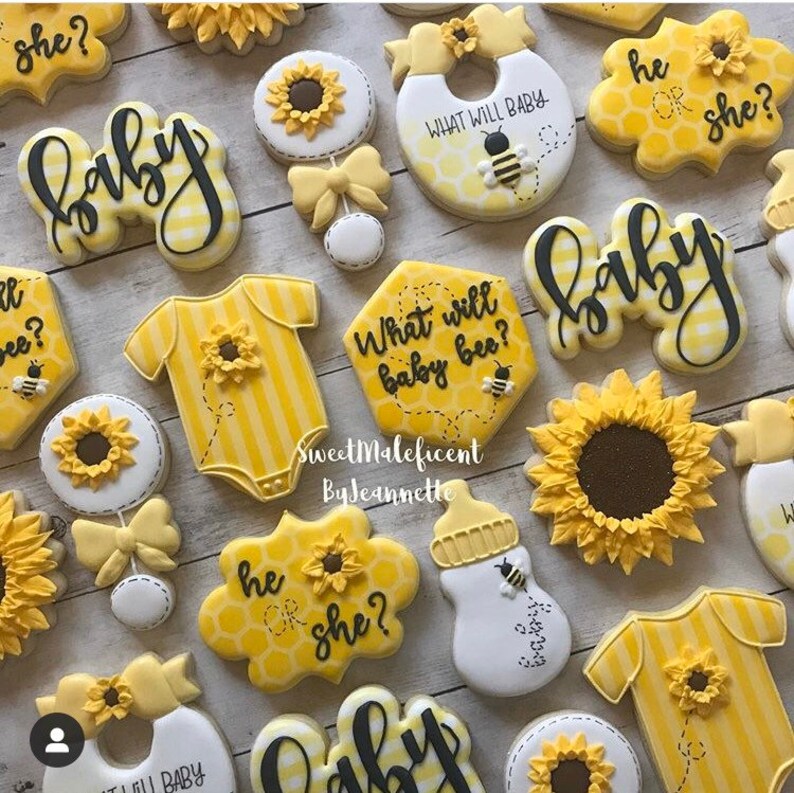 2 Dozen What Will Baby Bee Gender Reveal Sugar Cookies Etsy