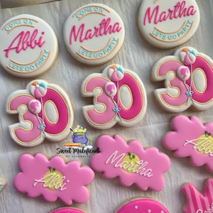 2 dozen doll pool party birthday cookies afbeelding 4