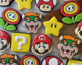 2 dozen Nintendo game sugar cookies