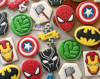 2 dozen super hero cookies