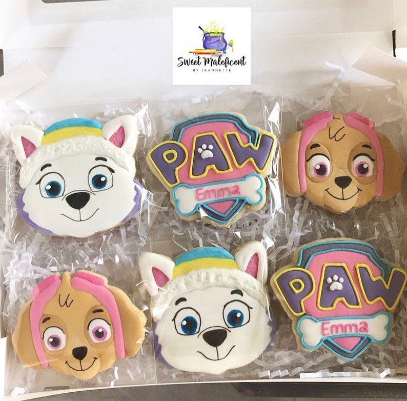 paw patrol sugar paste figures