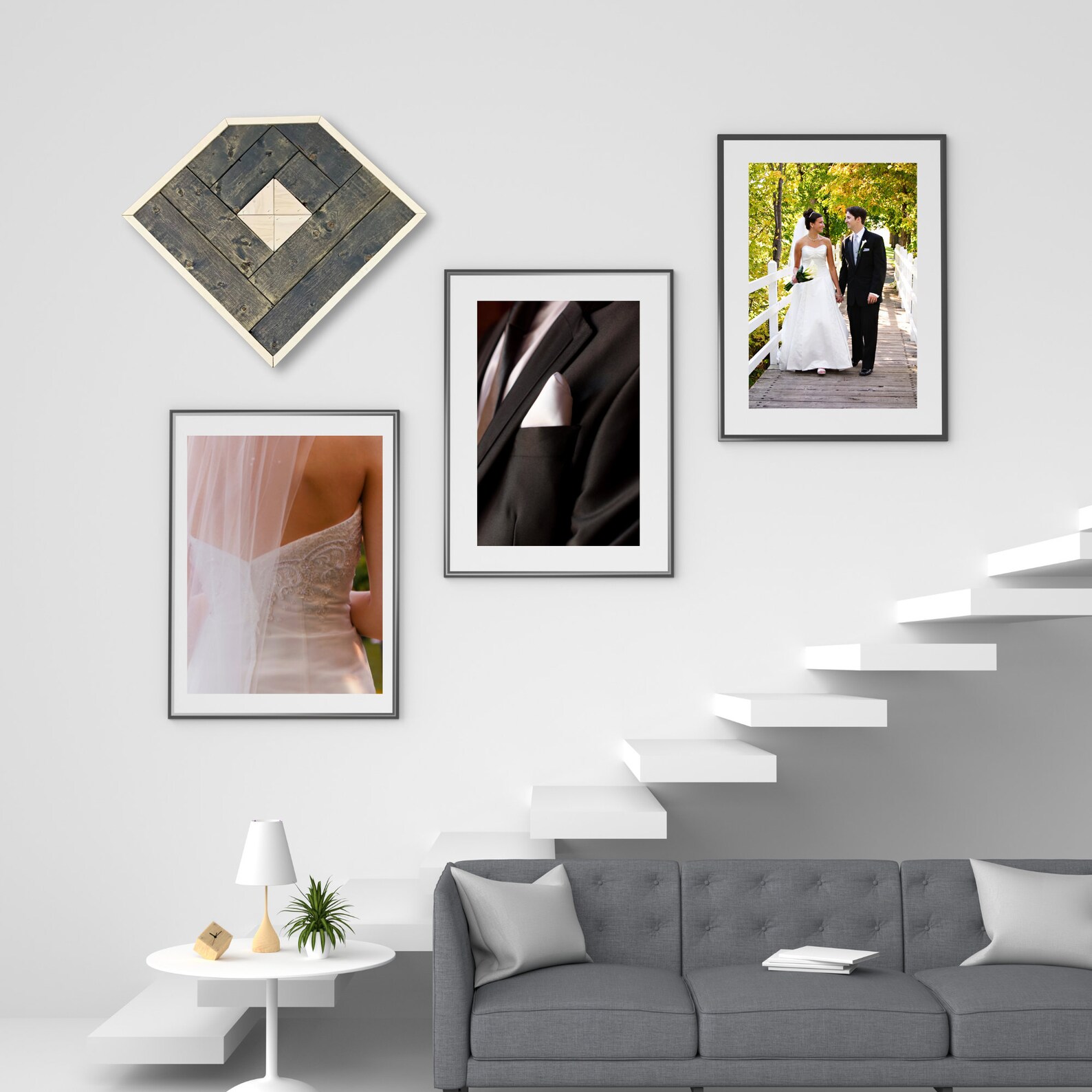 Wood Diamond Shape Wall Art Diamond Wood Wedding Décor Wood Etsy