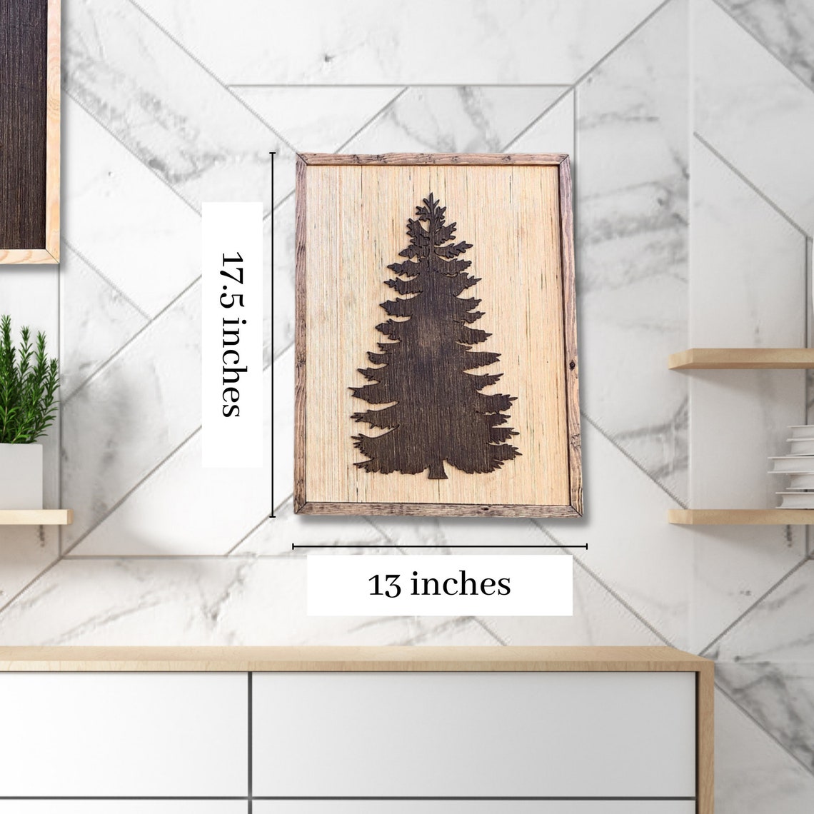 Wood Pine Tree Set Pine Tree Wood Wall Art Wooden Tree Wall Etsy
