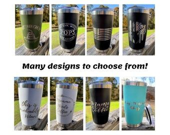 Custom Logo Coffee Tumbler, 20oz, Engraved Tumbler, Insulated Travel Tumbler, Personalized Coffee Cup, Custom Engraved Gift