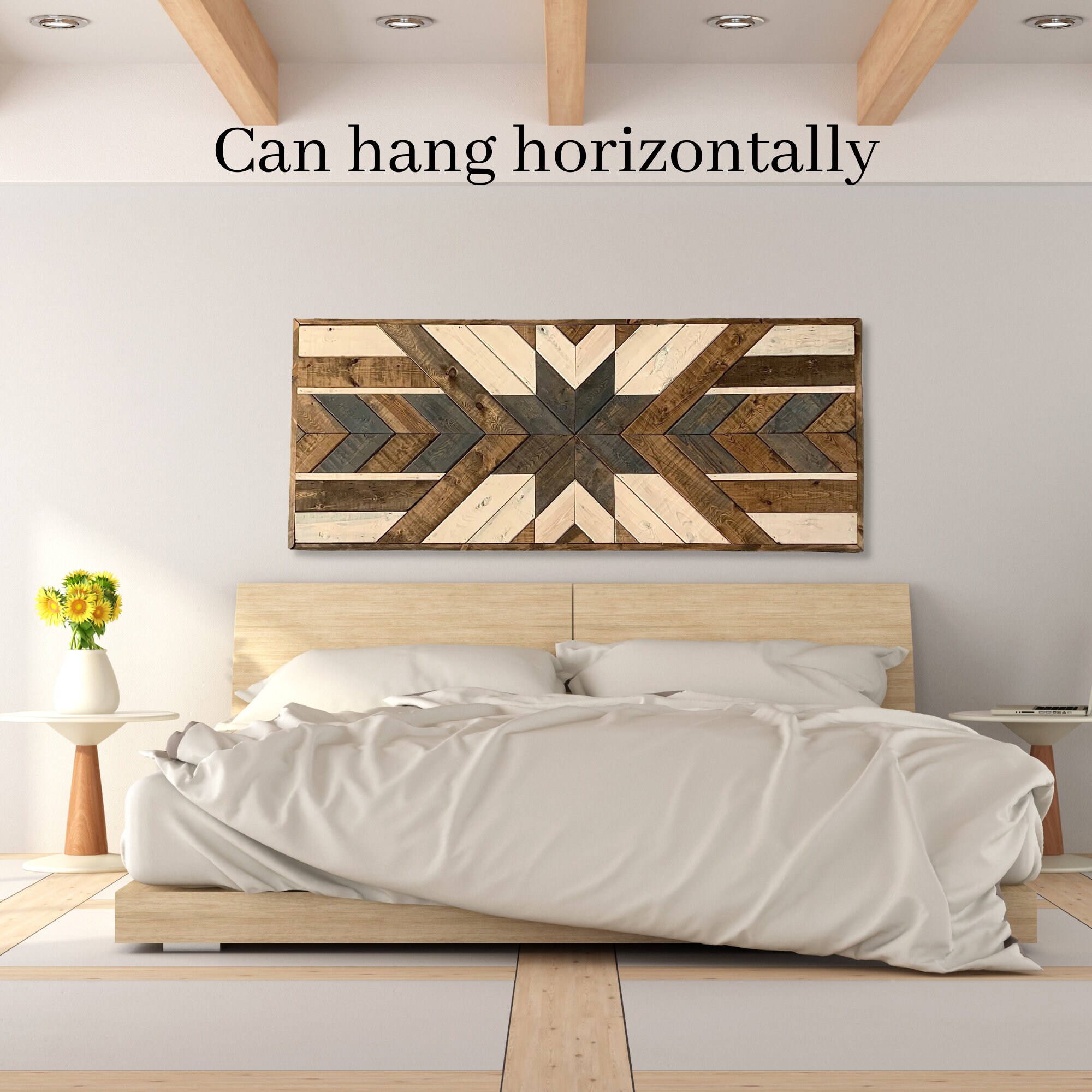 Rustic Geometric Wall Art Geometric Wood Wall Art Farmhouse Etsy