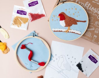 The Stitched Robin Hoop Hanger Craft Kit