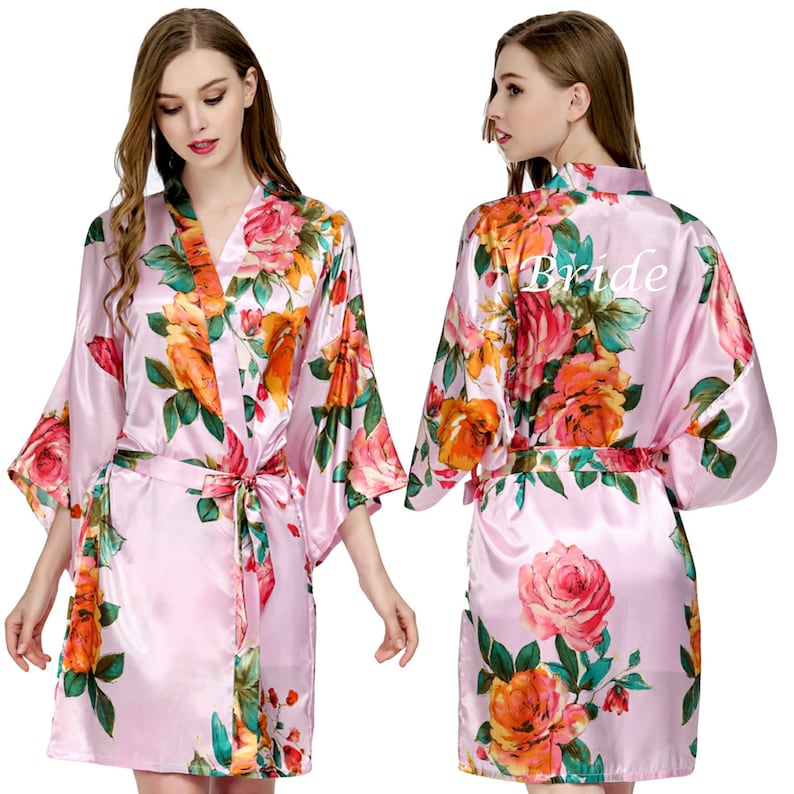 bride bridesmaid dressing gowns