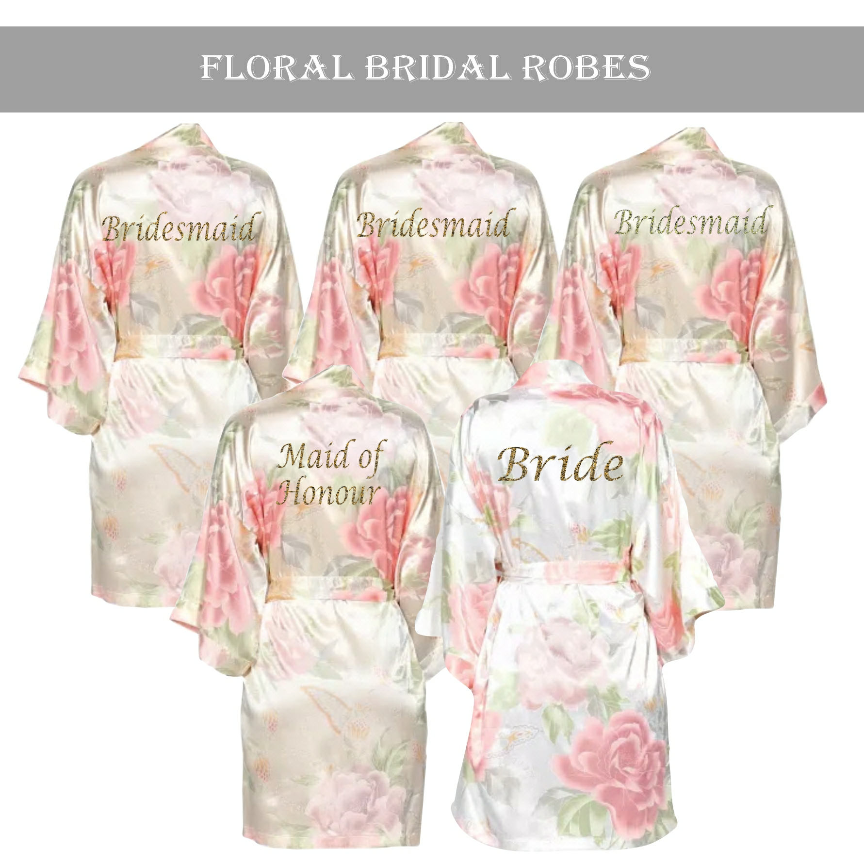 floral bridal dressing gowns
