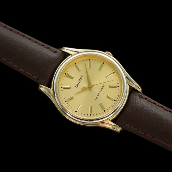 montre à quartz vintage Japan ORIENT B0501 montre-bracelet résistante à l’eau, joli cadran, montre unisexe