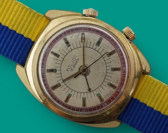 Relógio de pulso militar soviético vintage POLJOT cal.2612.1 SIGNAL 18 joias mecânico com alarme vibratório relógio de vestir URSS BzBZBz críquete