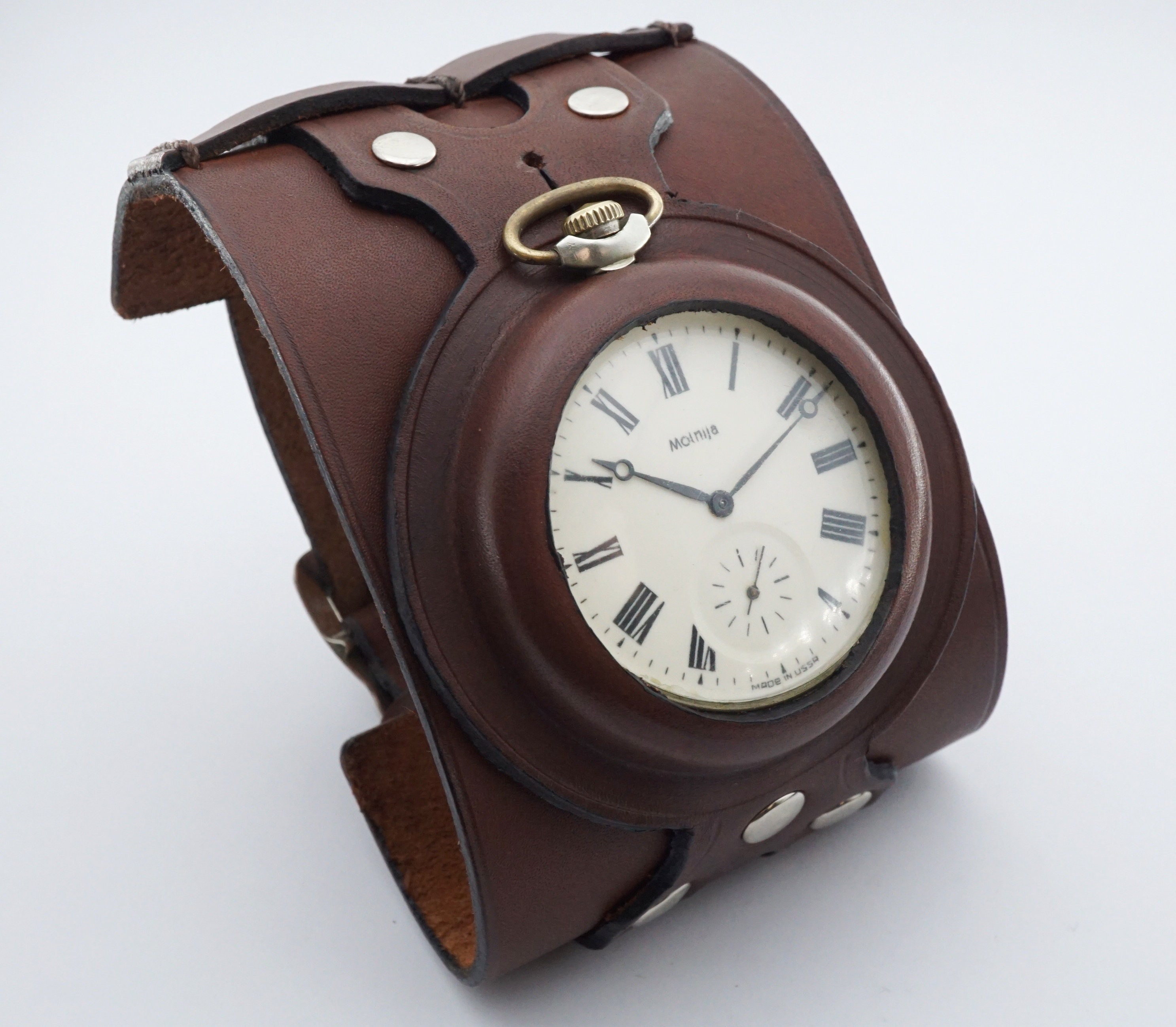 Wristband Color Brown Biker WW1 Times NEW Leather Strap BAND WRISTBAND