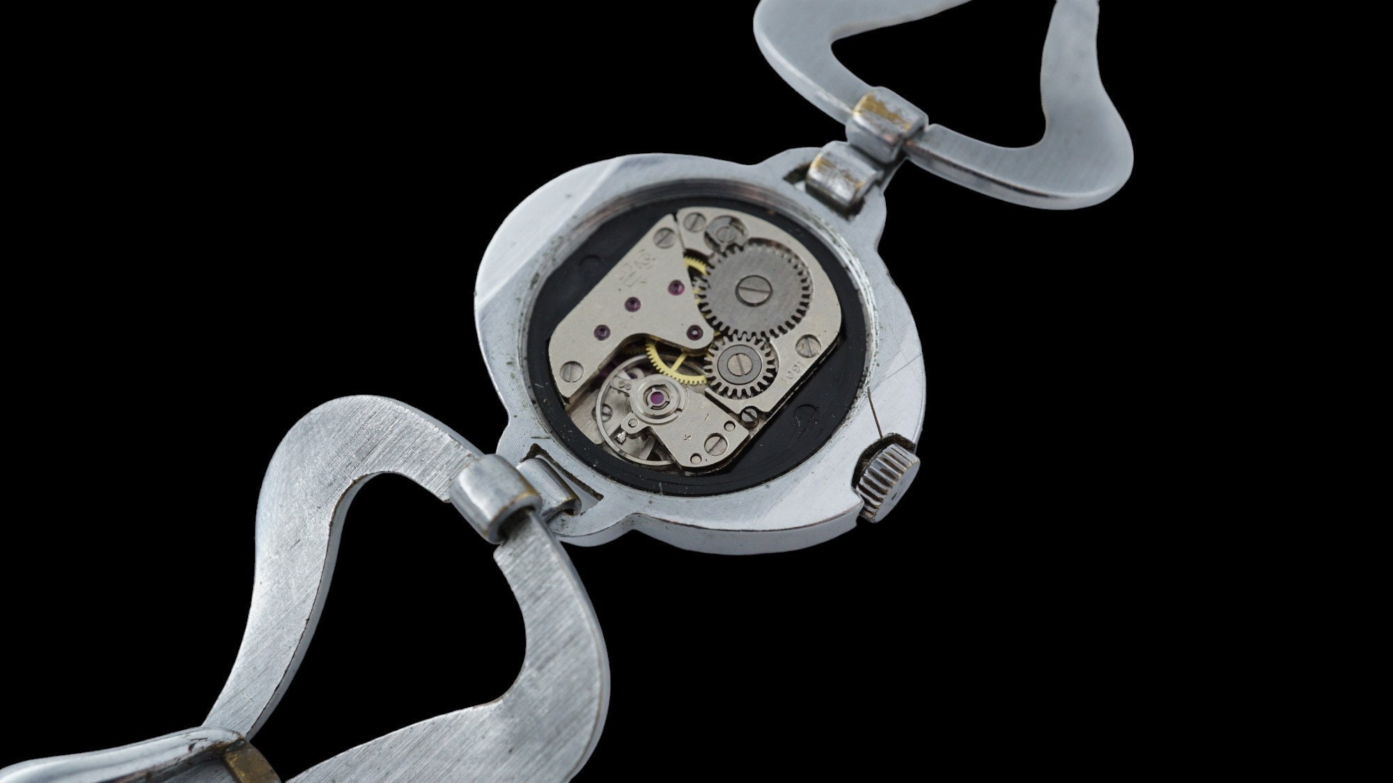 Montre Vintage Femme Slava - 17 Rubis, Mécanique Manuelle, Boîtier Acier Inoxydable Argenté - Occasion, état Très Bon