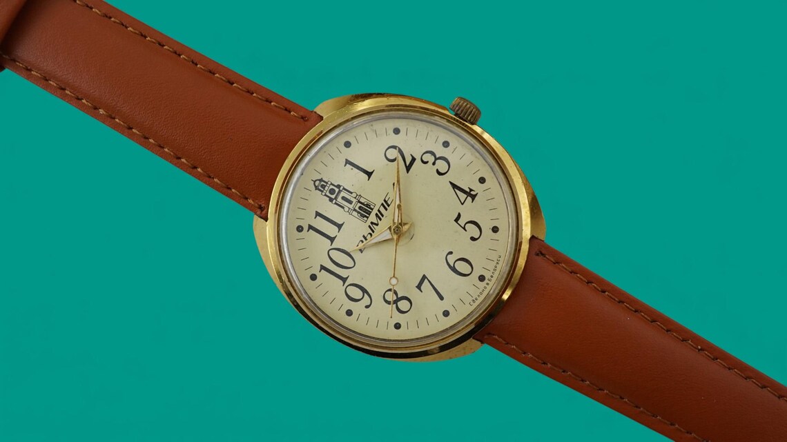 Vintage mens dress watch Vimpel mechanical wristwatch Vympel 1990x, photo 4 sur 5