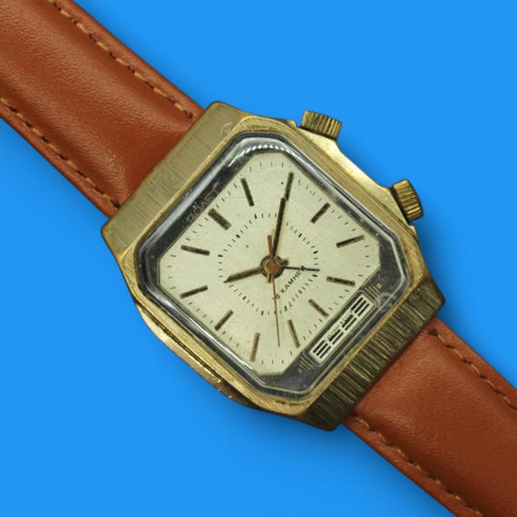 Vintage soviet military wristwatch POLJOT SIGNAL 18 jewels  mechanical vibro alarm dress watch BzBZBz cricket