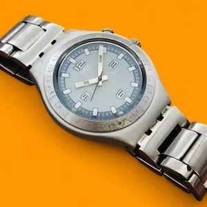 Mens steel Stainless Swatch Irony chronograph Swiss Watch AG 1995