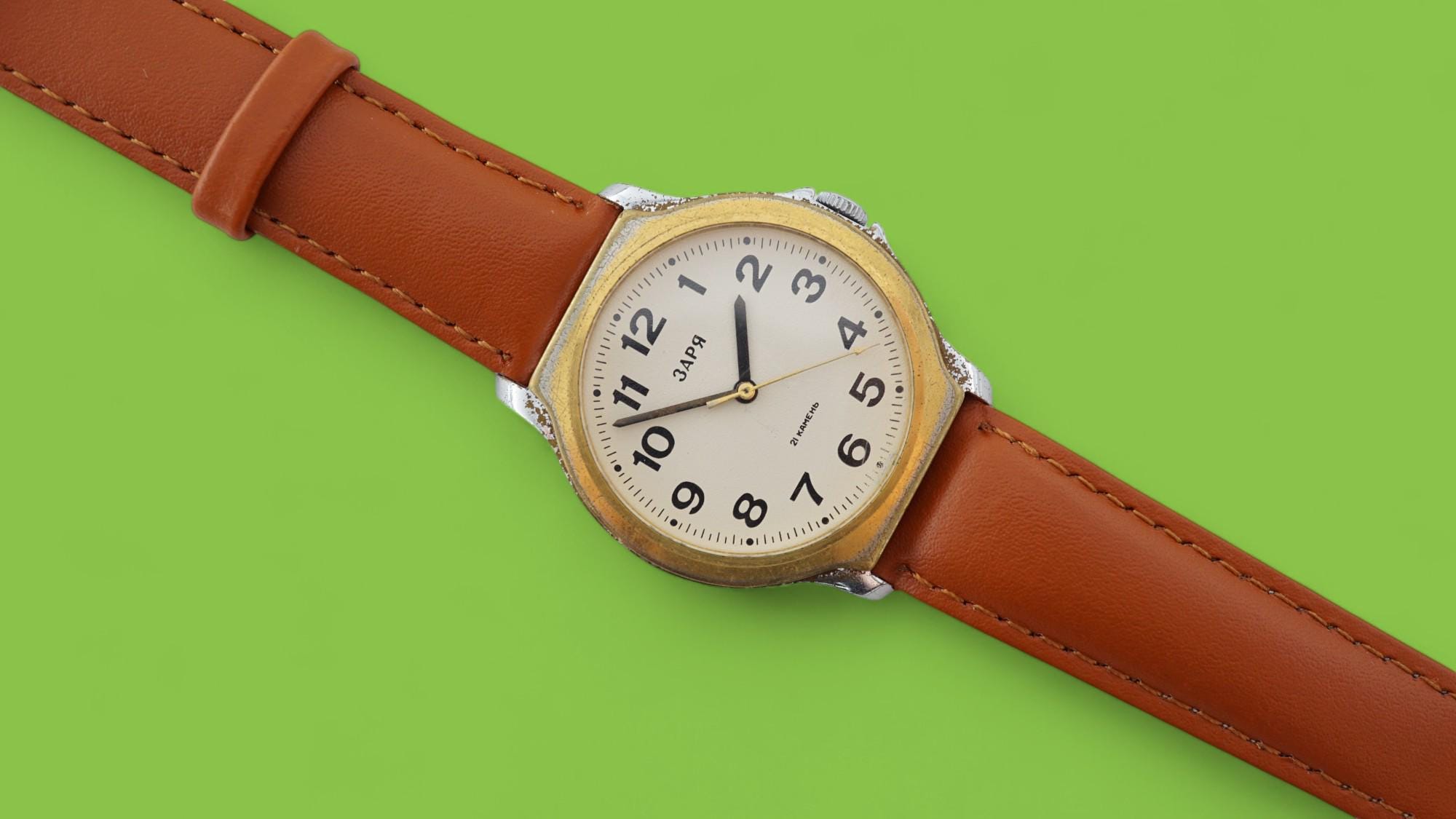 Vintage Unisex Watch Zarja Zaria 21 Jewels Mechanical Mens