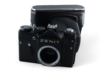Vintage Black ZENIT TTL Camera Body Only Soviet SLR Camera - Main Image