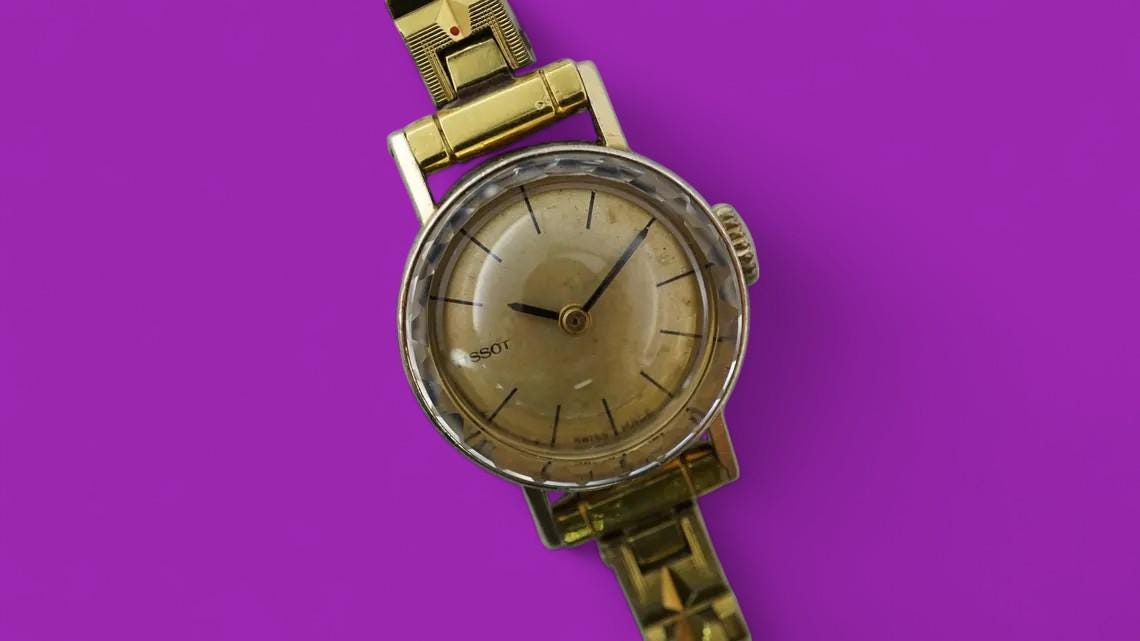 Vintage ladies preloved Tissot Saphir Vintage Tissot Saphir Ladies Gold Tone Hand Mechanical Wind  main image 2