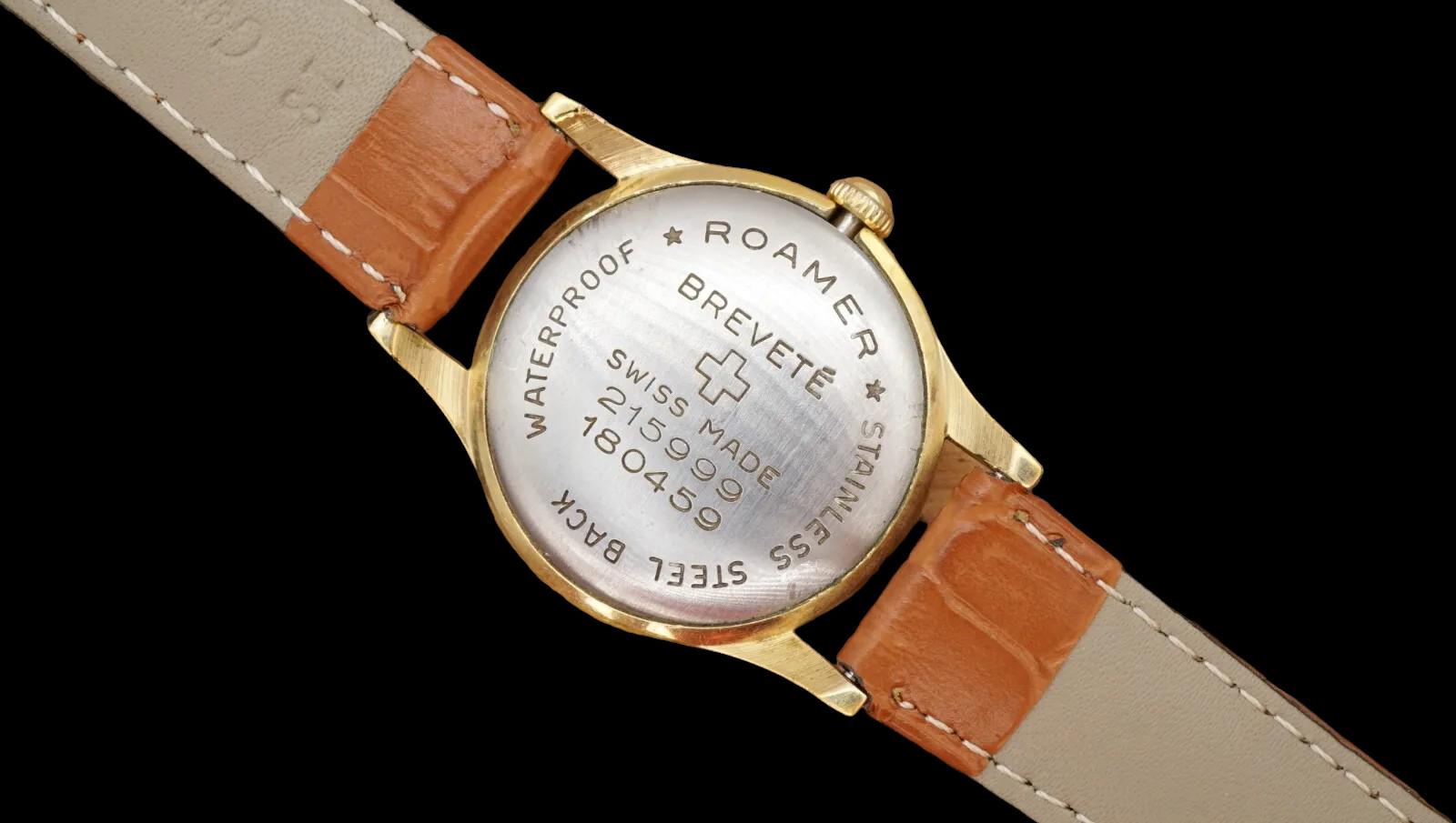 Vintage Mechanical Swiss Watch ROAMER Brevete Incabloc Gold Plaque