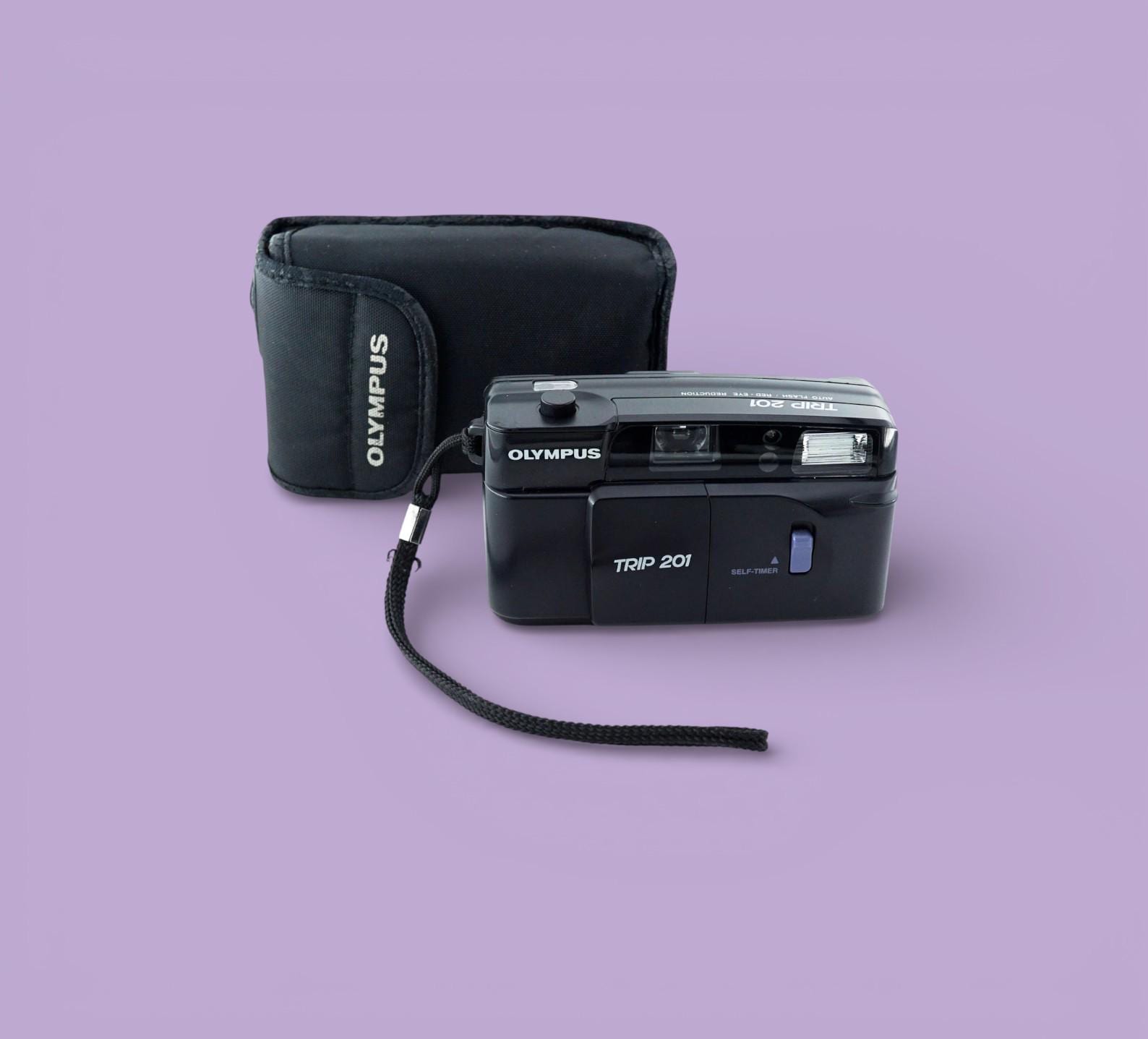 OLYMPUS TRIP 35 ＋ kako AUTO-201 Black Olympus Trip 201 35mm Compact 35mm Film Camera, Battery