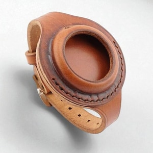 Antique WWI times New brown handmade leather strap Band WRISTBAND For Pocket Watch 38-40 mm WWII