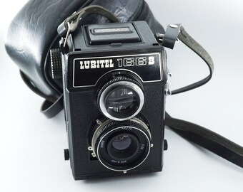 ルビテル166Bソビエト製中判二眼レフカメラ（ロモ）。ロモグラフィー