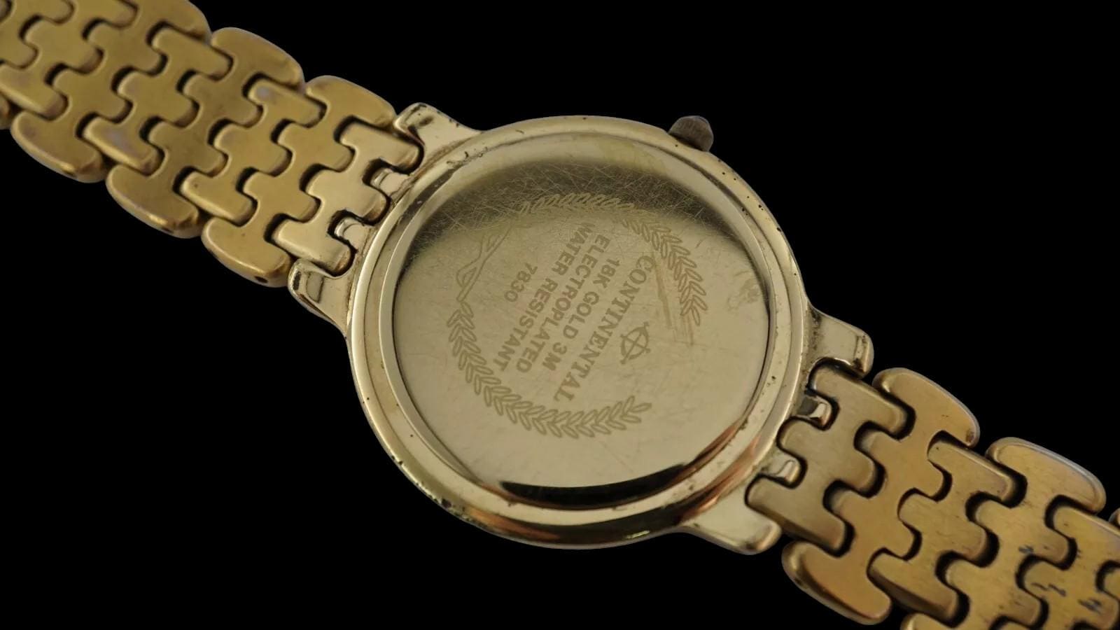 Retro CONTINENTAL Gold Plated WATCH SWISS Sapphire Crystal Etsy